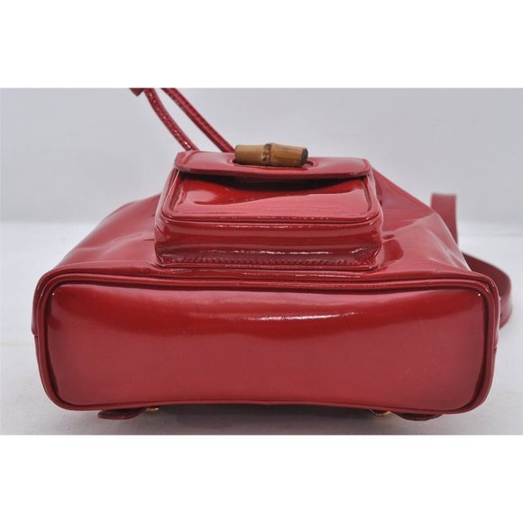 Tom Ford, Gucci, red enamel leather, messenger bag/backpack main image 5